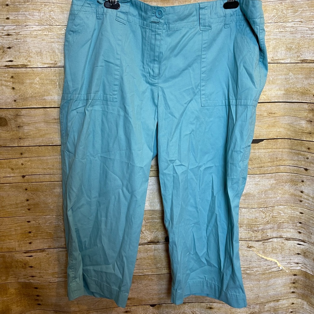 liz & co. Light Teal Capris